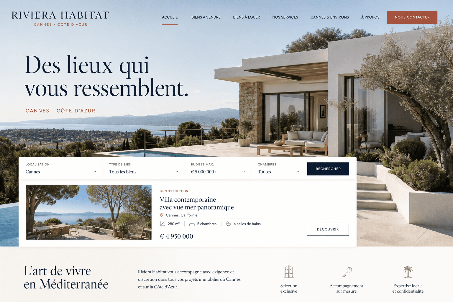 Riviera Habitat website concept